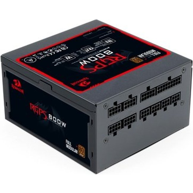 Fonte Gamer Redragon RGPS 800W, Full Modular, 80 Plus, Bronze, Preto -GC-PS011 V2
