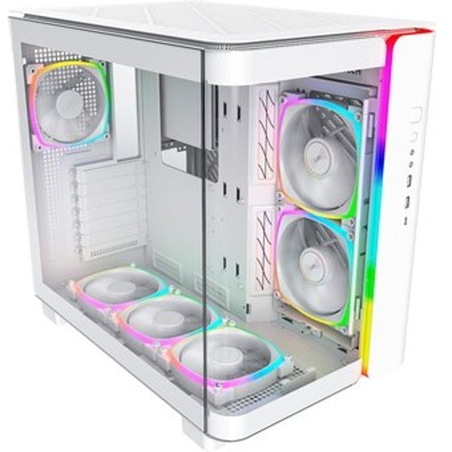 Gabinete Gamer Montech King 95 Pro, Mid-Tower, Vidro Duplo Temperado, Branco - KING95PWH