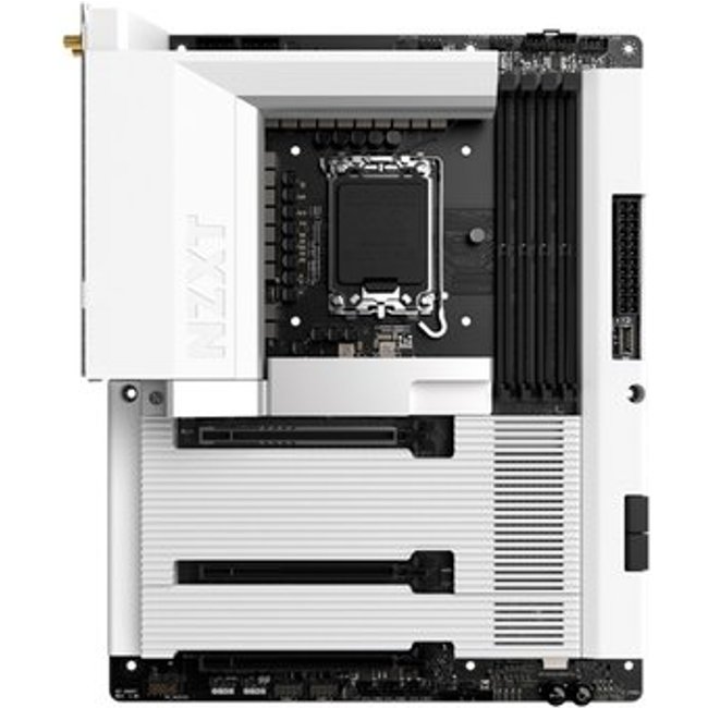 Placa Mãe Gaming NZXT N9 Z890, Intel Z890, LGA 1851, ATX, DDR5, com Wi-Fi e Cover, Branca - N9-Z89XT-W1