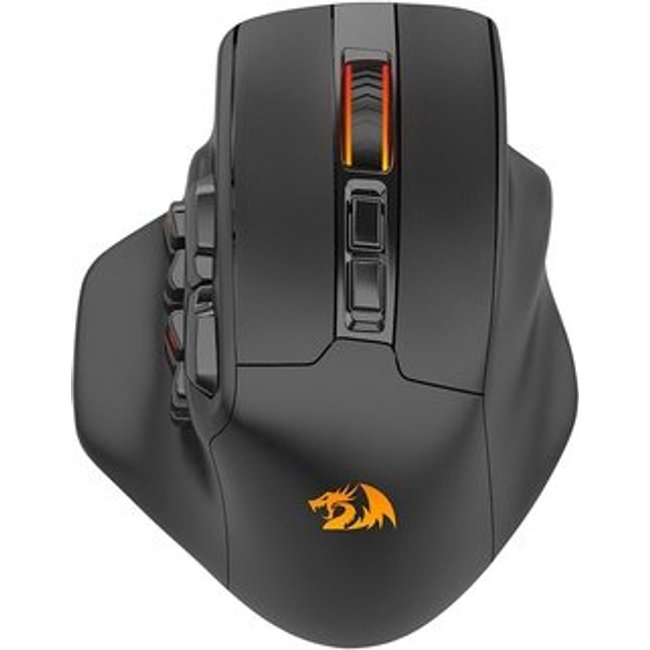 Mouse Gamer Sem Fio Redragon Aatrox Pro, RGB, 26000 DPI, 15 Botões, USB Tipo-C, USB 2.4GHz, Recarregável, Preto - M811RGB-PRO