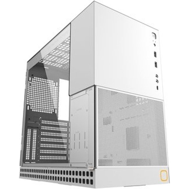 Gabinete Gamer Geometric Future Model 4 King Arthur, Mid Tower, ATX, Lateral em Vidro Temperado, Branco - GEO-M4-KAW