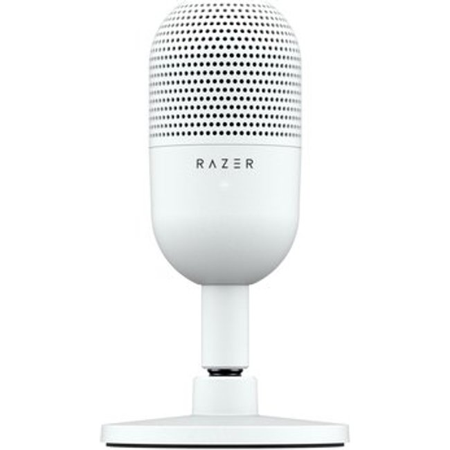 Microfone Razer Seiren V3 Mini, Condensador, Sensor Tap-to-Mute, Ultracompacto, USB, Branco - RZ19-05050300