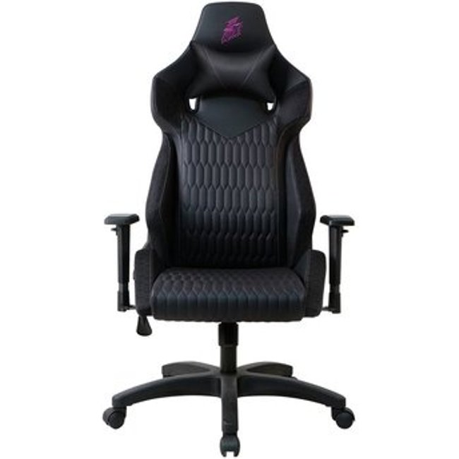 Cadeira Gamer 1STPLAYER WIN101, Até 160kg, Reclinável, com Almofadas, Material PVC, Preta e Rosa - WIN-101-BK
