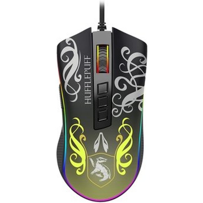 Mouse Gamer Redragon Harry Potter Lufa-Lufa, RGB, 12400 DPI, Sensor Pixart PMW3327, USB, Preto e Amarelo - HP-711H