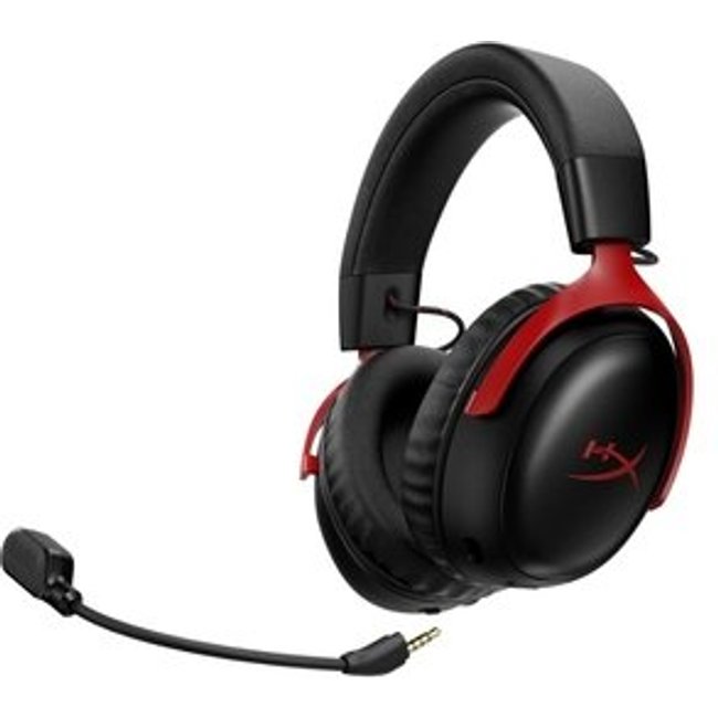 Headset Gamer Sem Fio HyperX Cloud III S, DTS Headphone:X, Bateria até 120h, Preto e Vermelho - A59Z0AA