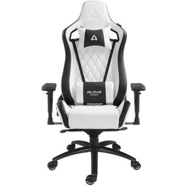 Cadeira Gamer Alpha Gamer Polaris Edition, Até 150Kg, Descanso de Braço 4D, Preto e Branco - AGPOLARISRE-BK-BL