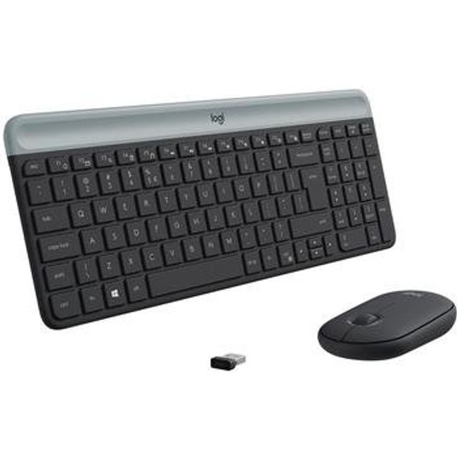 Combo Teclado e Mouse sem fio Logitech MK470 com Design Slim, Digitação e Clique Silencioso, Mouse Ambidestro e Pilhas Inclusas - 920-009268