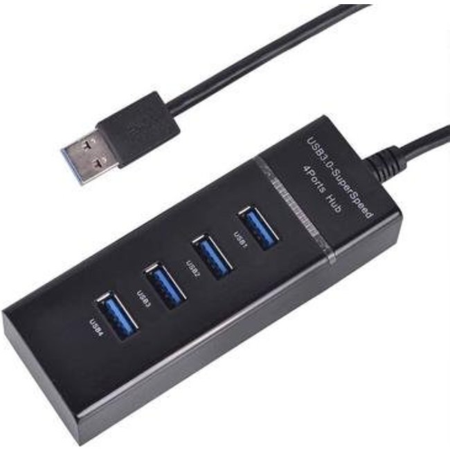 HUB USB 3.0 MD9, 4 Portas, Preto - 9166