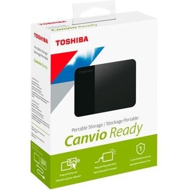 HD Externo Toshiba Canvio Ready, 4TB, USB 3.0, Preto - HDTP340XK3CA