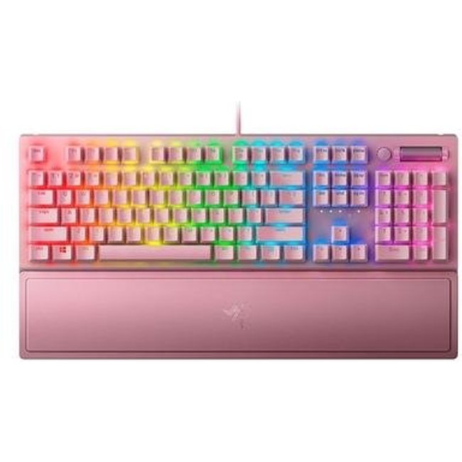 Teclado Mecânico Gamer Razer BlackWidow V3, Chroma, Razer Switch Green, US, Quartz Rosa - RZ03-03541800-R3M1