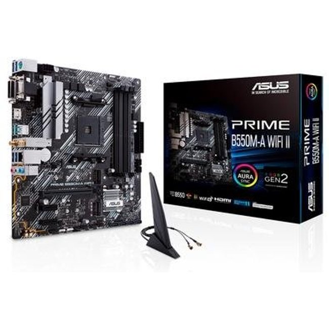 Placa Mãe Asus Prime B550M-A, Wi-Fi II - 90MB19X0-M0EAY0