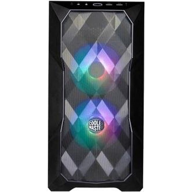 Gabinete Gamer Cooler Master Masterbox TD300, Mini Tower, 2x Fans ARGB, Lateral em Vidro Temperado, Preto - TD300-KGNN-S00