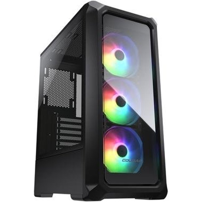 Gabinete Gamer Cougar Archon 2 RGB, Mid Tower, ATX, Lateral e Frontal em Vidro Temperado, 3x Cooler Fan RGB, Preto - 385CC50.0003