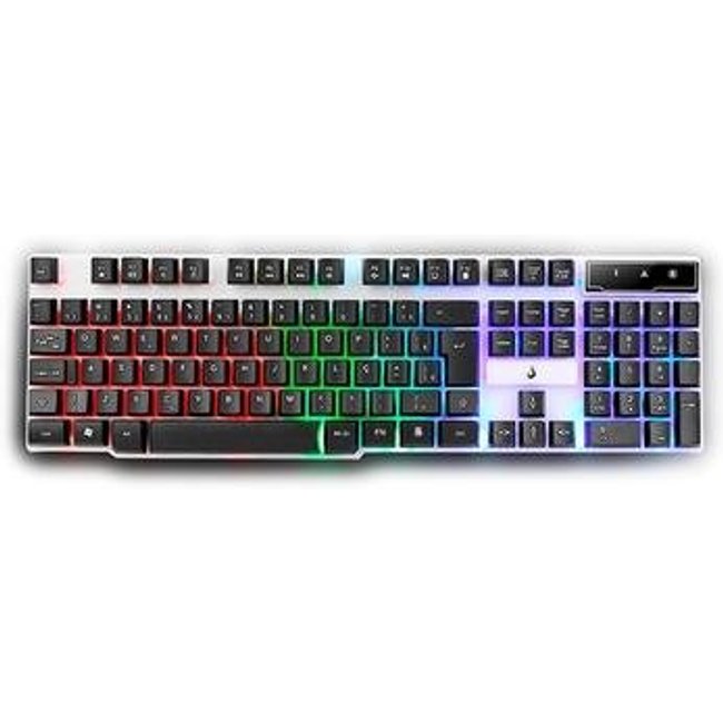 Teclado Gamer Semi Mecânico Rise Mode G1 Full, USB, Preto e Branco - RM-TG-01-BW