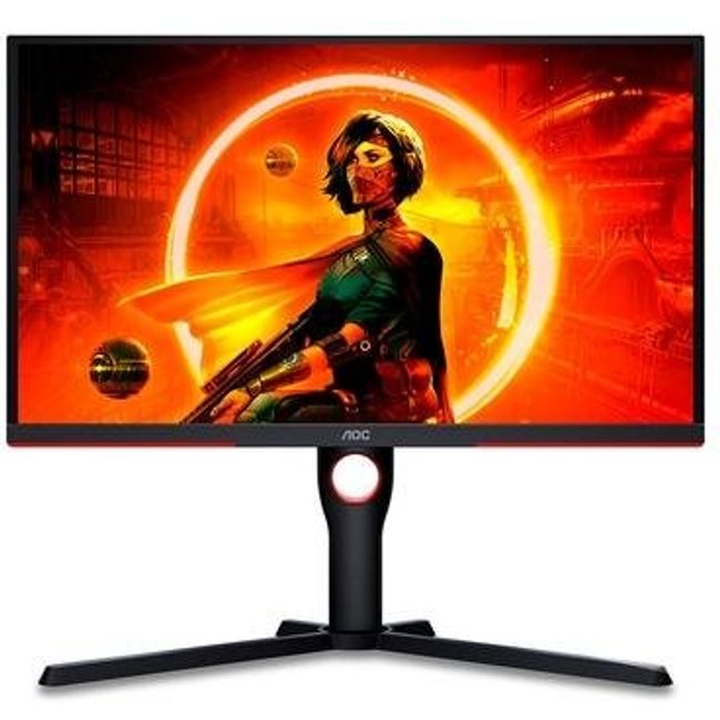 Monitor Gamer AOC 24.5", 240Hz, Full HD, 0.5ms, FreeSync Premium, HDR 10, DisplayPort e HDMI, Altura Ajustável - 25G3ZM