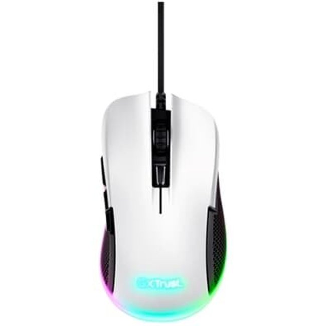 Mouse Gamer GXTrust 922W Ybar RGB, 6 Botões, 7200 DPI, USB, Branco - 24730