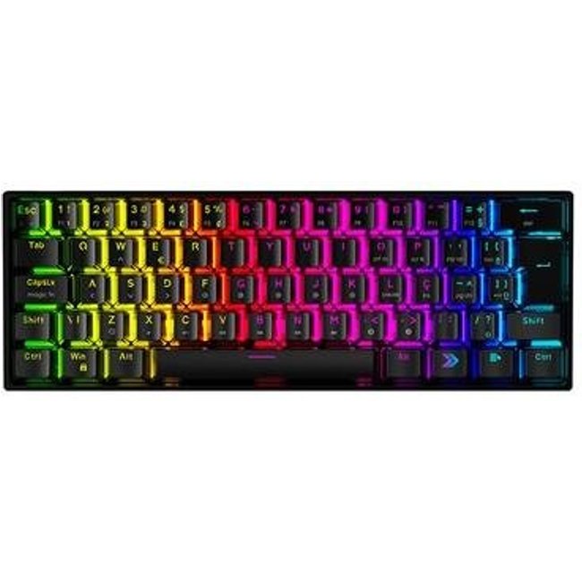 Teclado Mecânico Gamer KBM! GAMING TG600, Preto, 60% e ABNT2, RGB, Switch Gateron Blue - KGTG600PTAZ