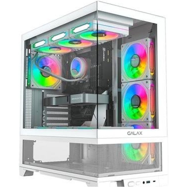 Gabinete Galax Centaurus White, Mid Tower, ATX, Frontal de Vidro, Sem FANs, Branco - GLX-CENTAURUSW-2066