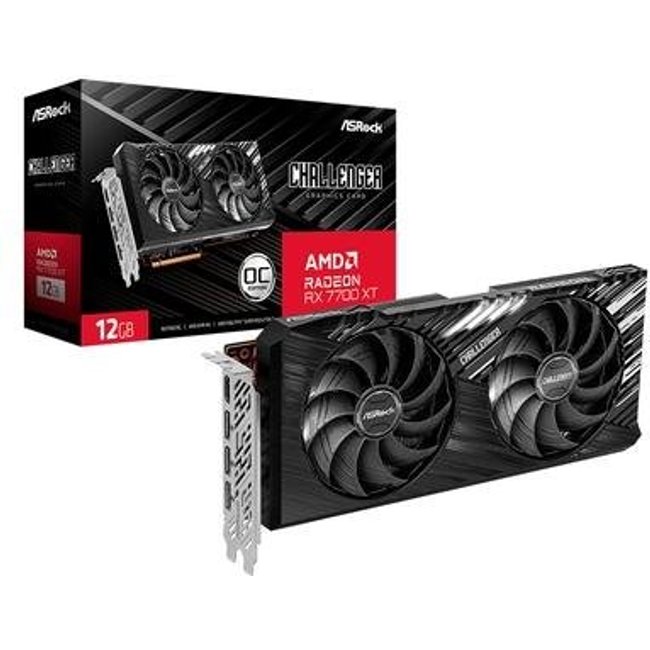Placa de Vídeo RX 7700 XT Challenger 12G OC ASRock AMD Radeon, 12GB GDDR6 - 90-GA4QZZ-00UANF