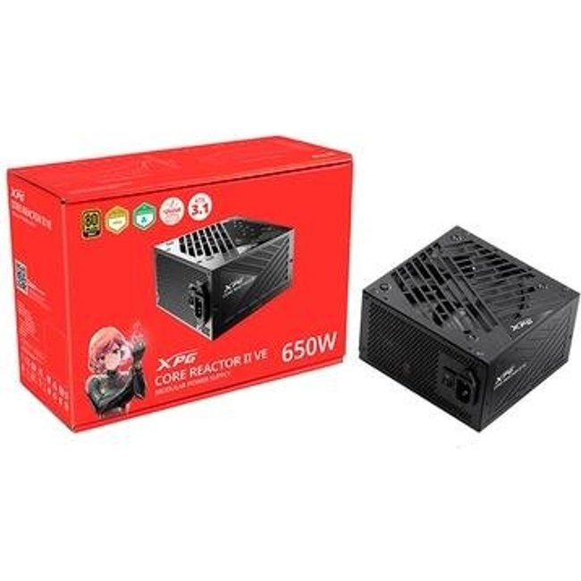 Fonte XPG Core Reactor II VE, 650W, 80 Plus Gold, Modular, PFC Ativo, Preto - 75261414