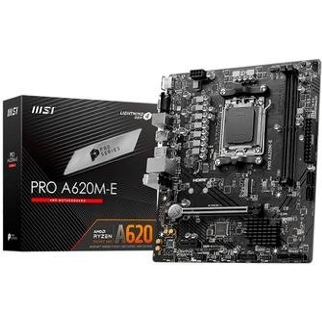 Placa-Mãe MSI Pro A620M-E, AMD AM5, M-ATX, DDR5, Preto - PRO A620M-E