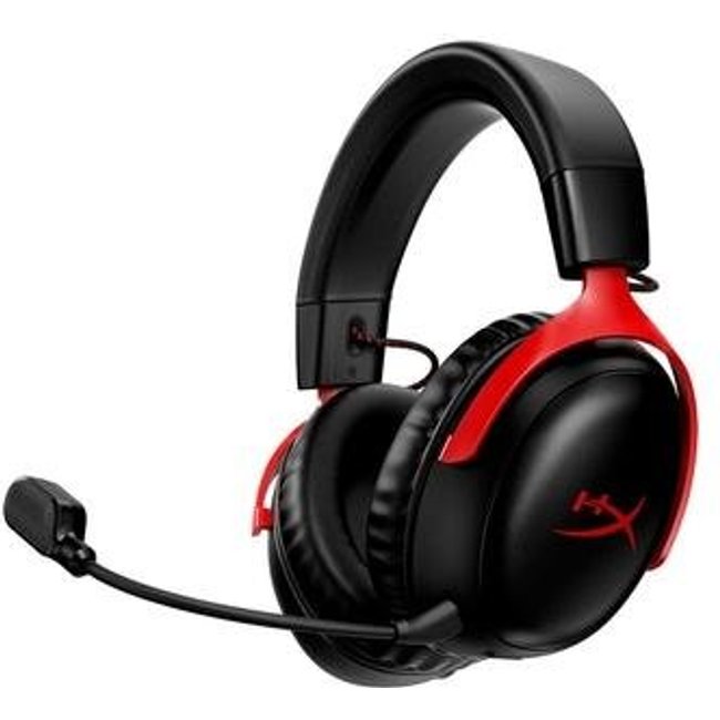Headset Gamer Sem Fio HyperX Cloud III, Drivers 53mm, Wireless, Multi Plataforma, Preto e Vermelho - 77Z46AA