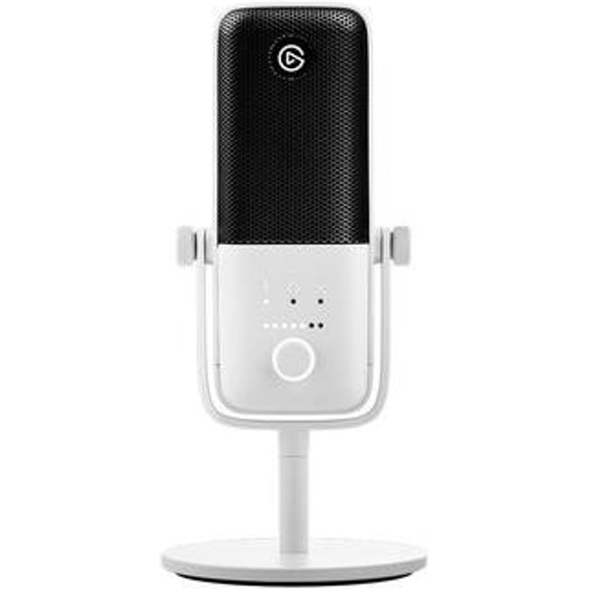 Microfone Condensador Elgato Wave 3 USB Premium, Tecnologia Anticlipping, USB-C, Base para Mesa, Branco - 10MAB9911