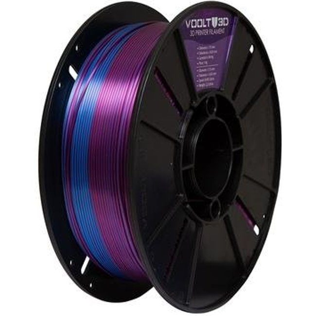 Filamento Voolt PLA Duo Color Ametista e Azul Safira, 1Kg - PL-DU-AT/AZ-SA-SK-1