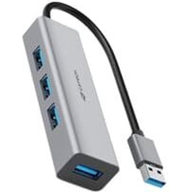 HUB C3Tech USB 3.0, para 4x USB 3.0, Cinza - HU-340GY