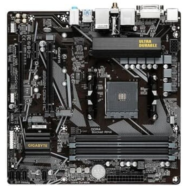 Placa Mãe Gigabyte B550M DS3H AC, Rev 1.4, AMD AM4, Micro ATX, DDR4 ,Wi-Fi, Bluetooth - B550M DS3H AC - 9MB55MDHC-00-G17 Rev 1.7
