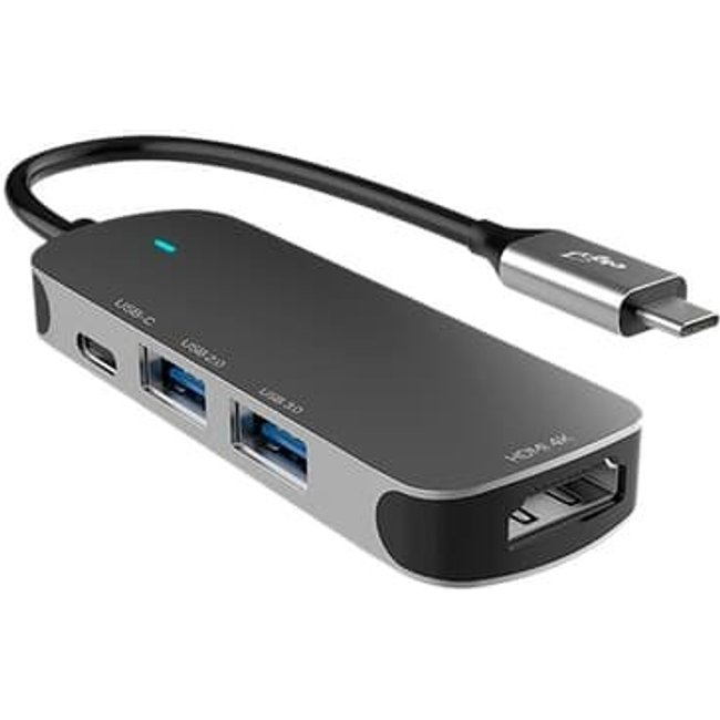 Adaptador HUB ELG USB 4 Em 1, Entrada Tipo-C para 2 Portas USB-A + 1 Porta Tipo-C + 1 Porta HDMI - HUB41HD-v2