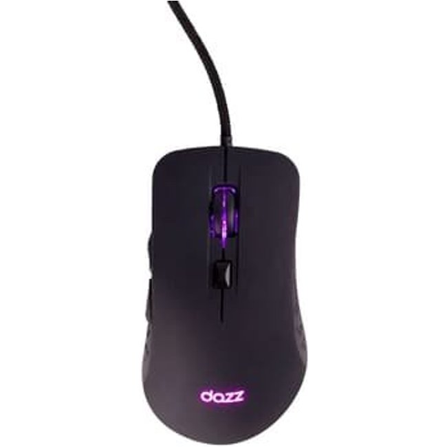 Mouse Gamer DAZZ GMO2000, RGB, 7200 DPI Ajustável, 6 Botões, 500Hz, Preto - 62000180