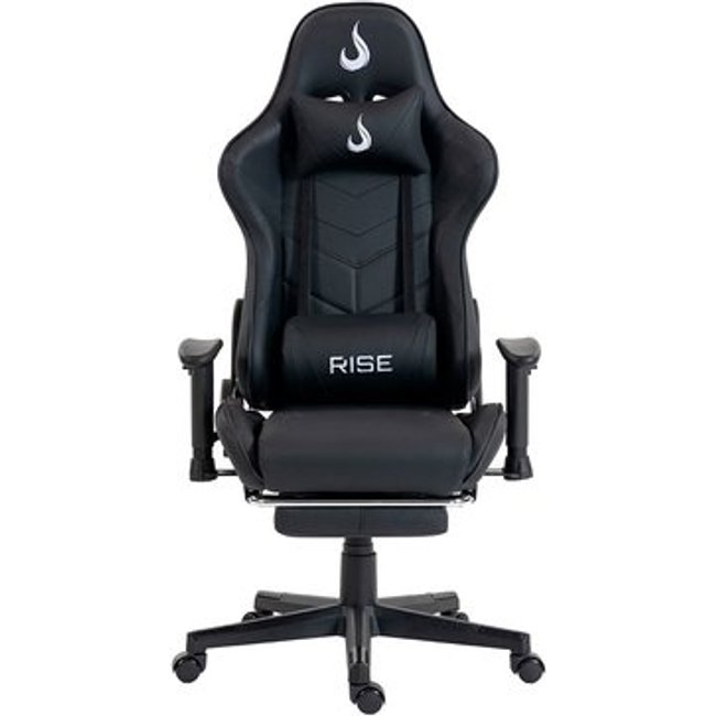 Cadeira Gamer Rise Mode X04, Ângulo Ajustável, Apoio Para os Pés Retrátil, Preto - RM-CG-X04-BK