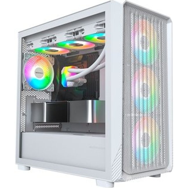 Gabinete Gamer Montech X5M, Micro-ATX, Vidro Temperado, 4X Fans, Branco - X5MWH