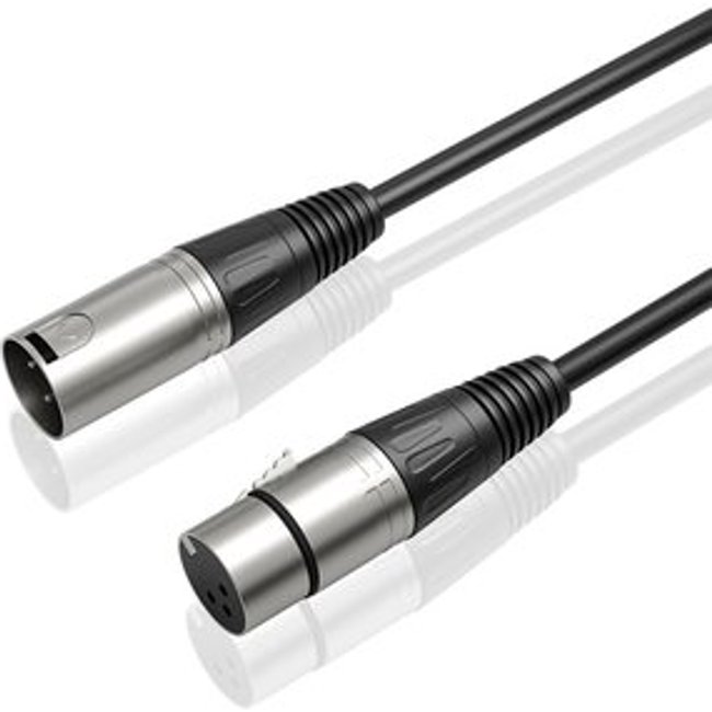 Cabo de Microfone Fifine L9, XLR Macho para Fêmea, 1.8m, Preto - L9C
