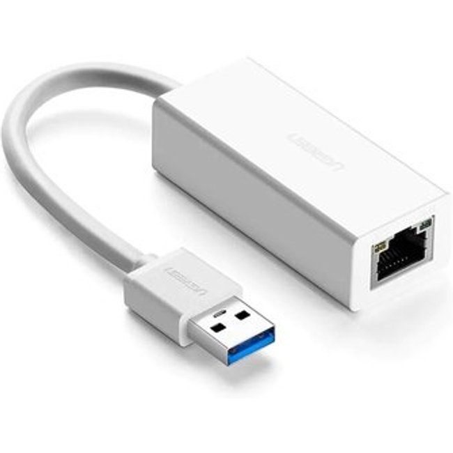 Adaptador de Rede Ugreen, USB 3.0 para Ethernet Gigabit, Branco - UG-20255