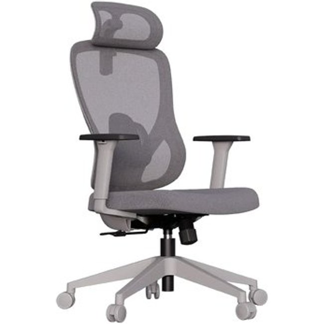 Cadeira Office Elements Sarin, Até 130kg, Reclinável, Malha, Cinza - 72093