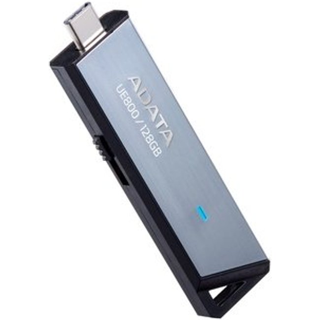 Pen Drive 128GB ADATA Elite UE800, USB 3.2, Retrátil, Cinza - AELI-UE800-128G-CSG