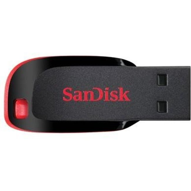 Pen Drive 128GB SanDisk Cruzer Blade, USB 2.0, Preto - SDCZ50-128G-B35