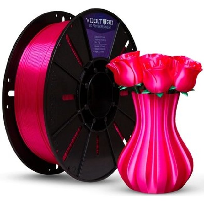 Filamento PLA Voolt3D V-Silk, Rosa Choque, 1.75mm, 1kg - PL-RS-CQ-SK-1