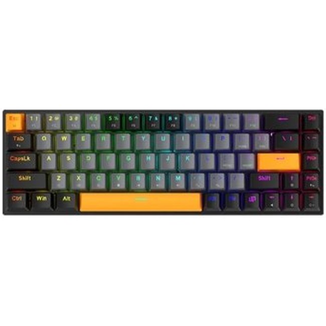Teclado Gamer Mecânico Machenike K500-B68, RGB, Hot-Swap, Switch Red, ABNT2, Cinza - JJ02GD00K