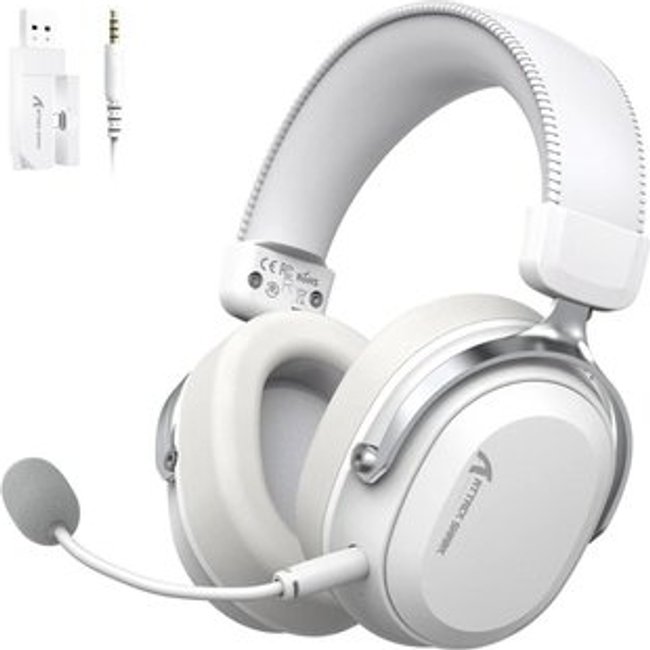 Headset Gamer Sem Fio Attack Shark L30 Pro, Bluetooth, Som Surround, Branco e Prata - L30PRO