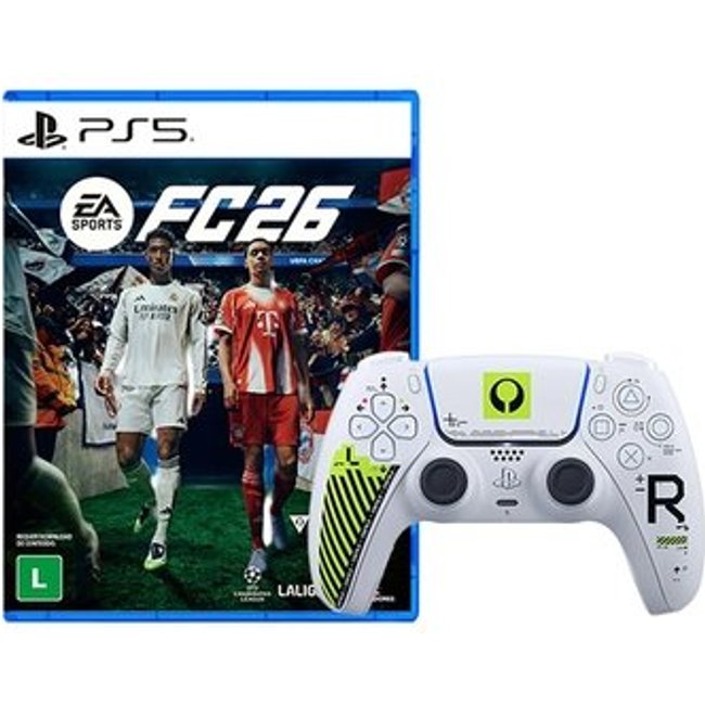 Kit Controle Dual Sense Edição Limitada Marathon, Branco + EA Sports FC 26 PS5