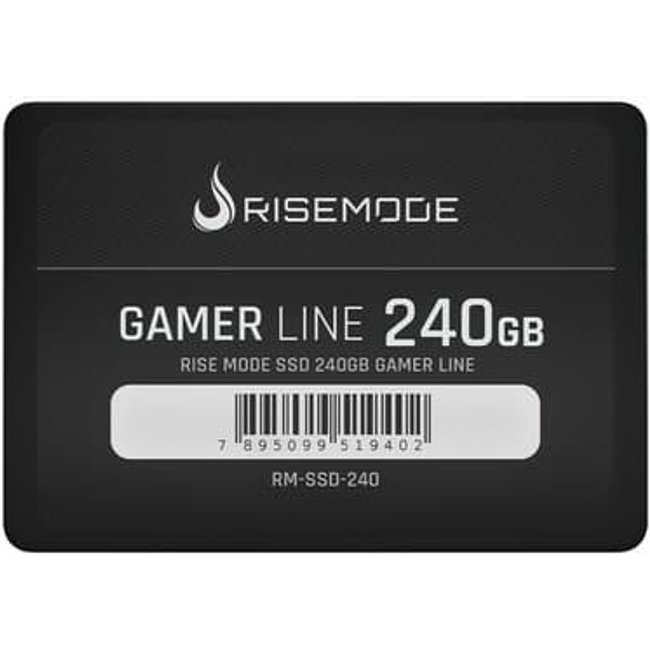 SSD Rise Mode Gamer Line, 240GB, SATA III, Leitura: 530MB/s, Gravação: 520MB/s, Preto - RM-SSD-240