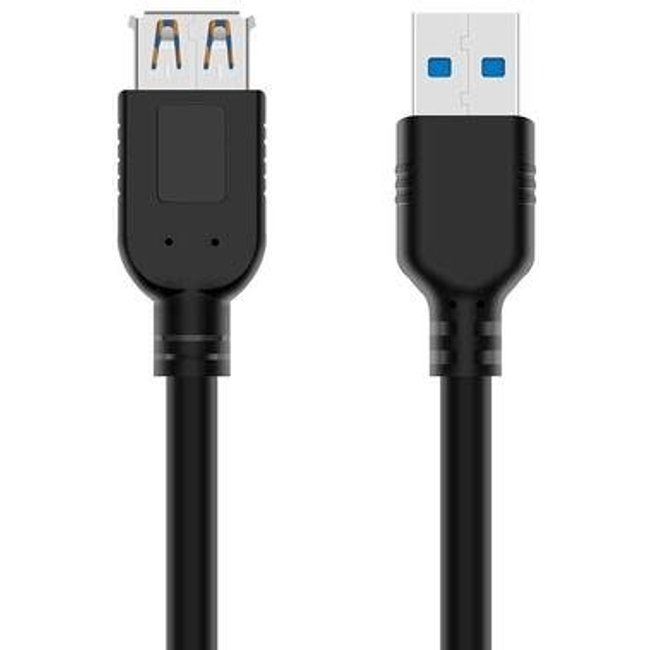 Cabo Extensor USB 3.0 A Macho para USB 3.0 A Fêmea, PlusCable, 1.5 Metros - USBAF3015