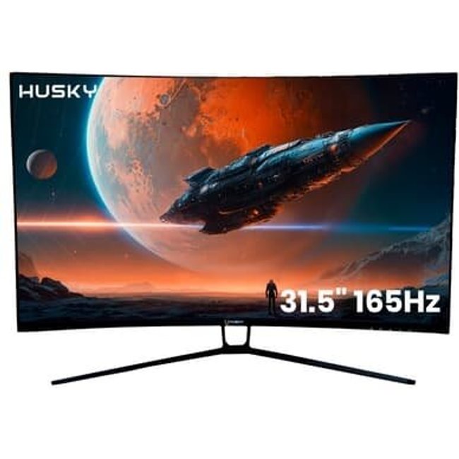 Monitor Gamer Husky Hailstorm 31.5' LED, Curvo, 165 Hz, Full HD, 1ms, Adaptive Sync, HDMI/DisplayPort, Ajuste de Ângulo - HGMT002