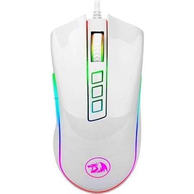 Mouse Gamer Redragon Cobra, Chroma RGB, 10000DPI, 7 Botões, Lunar White - M711W