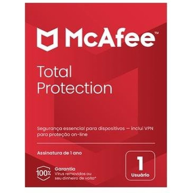 Gift Card Antivirus McAfee Proteção Total para 01 Dispositivo - 1 Ano de acesso, Digital para download