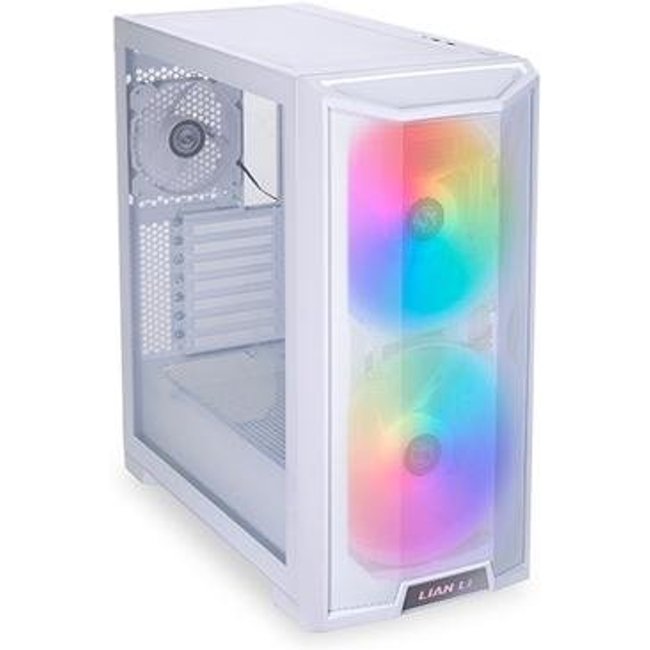 Gabinete Gamer Lancool 215, 2x Fans ARGB, Laterais em Vidro Temperado, Branco - LANCOOL 215 W WHITE