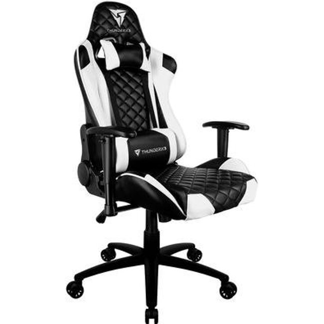 Cadeira Gamer ThunderX3 TGC12 Profissional, Até 120kg, Com Almofadas, Reclinável, Descanso de Braço 2D, Branco e Preto - 78202